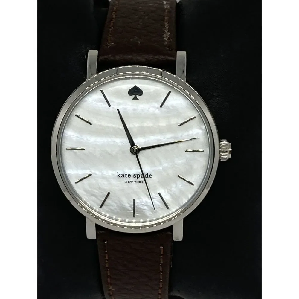 Kate Spade New York Gramercy 0001 Women's Brown Leather Analog Quartz Watch VK82